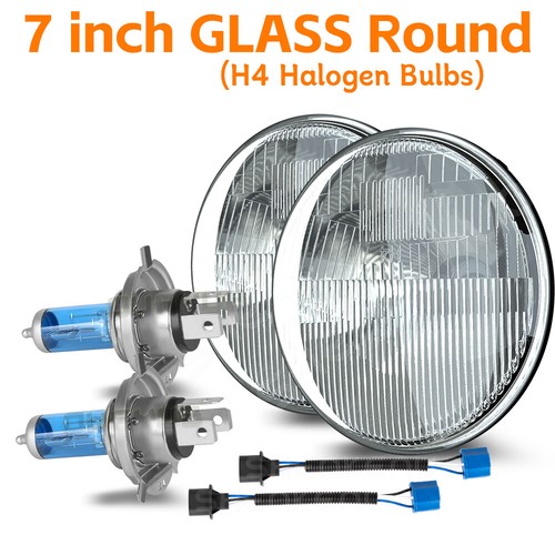 Inch glass headlight round - inch,